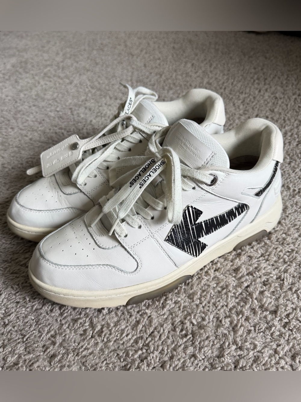 Off White Out of Office Lace Up Low Top Calf Specials Sneaker